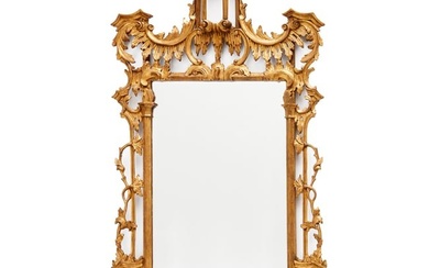 Antique George III style chinoiserie mirror
