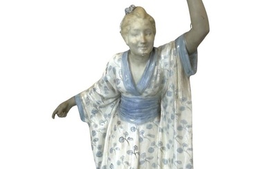 Antique Possible 18th or 19th Century Geisha Porcelain Figure