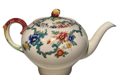 Antique Royal Cauldon Victoria Est 5 Cup Teapot