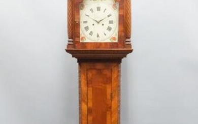 Antique Tall Case Grandfather Clock Moses Dawley Ohio