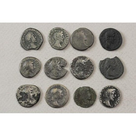 Antique set denarius 12 coins lemis bronze Roman Empire