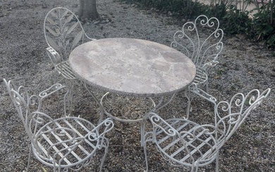 Antique/vintage garden chairs (4) - Iron (wrought) - Unknown