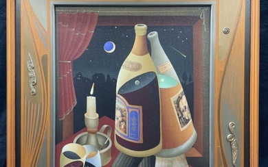 Anton Arkhipov Sgd Wine Dance Acrylic On Canvas