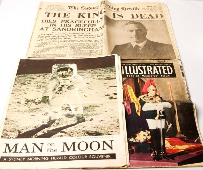 Apollo 11 Moon Landing and King George VI Historicals