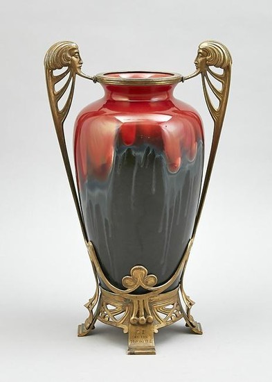 Art Nouveau vase with bro