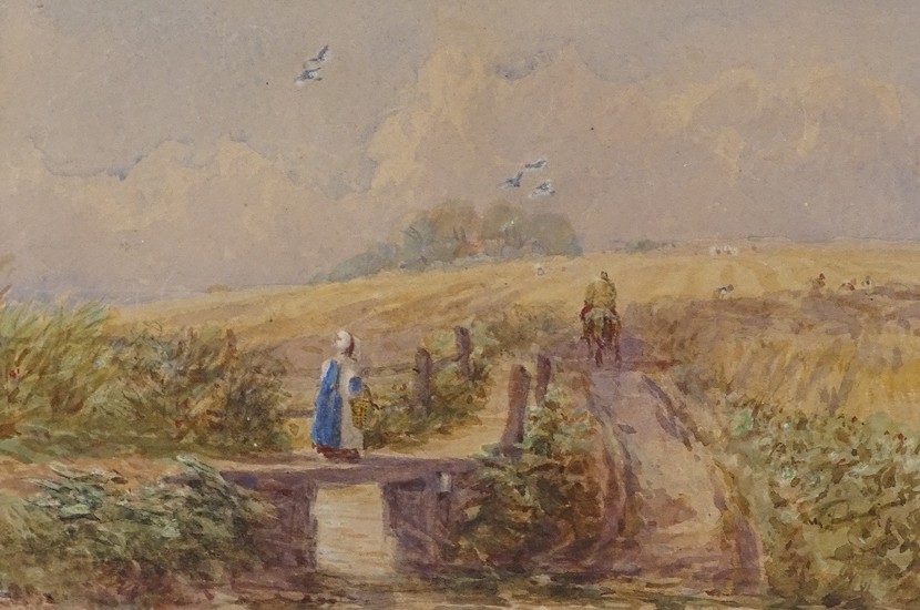 Attributed to David Cox, 2 19th century watercolours, landsc...