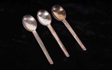 B. Wiskemann Silver Plate Spoons Lot Of Three