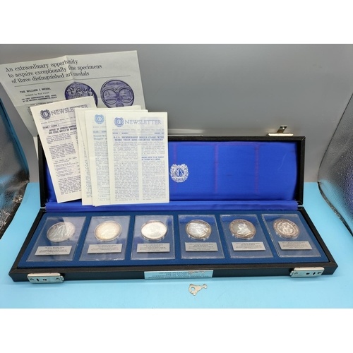 B.C.S. Box Set of 6 Fine Silver .999 Proofs Issue 1-6 with P...