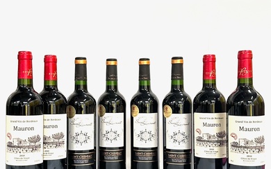 BORDEAUX - Côtes de Blaye Mauron Grand Vin de Bordeaux 2010 4 bouteilles (une petite...