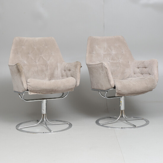 BRUNO MATHSSON. armchairs, a pair, "Master", Dux, the last half of the 20th century.