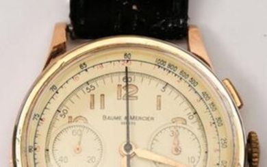 Baume & Mercier 18k yellow gold chronograph wristwatch