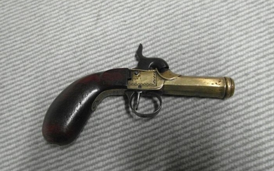 Belgium - 19th Century - Early to Mid - Perkussions Pistole Messing - Percussion - Pistol