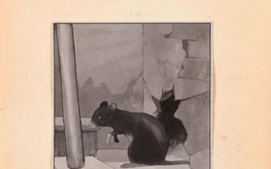Benjamin RABIER (1864-1939) Rats et souris Plume et...