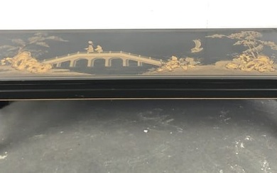 Black lacquered and Chinoiserie low table