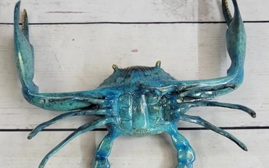 Blue Crab Bronze Sculpture