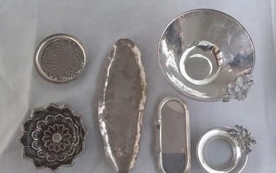 Bon bon dishes(6) - .800 silver, .925 silver - Galbiati - Milano- Italy - 1960-1980