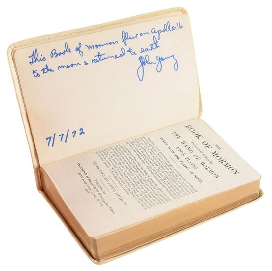 Book of Mormon Flown on Apollo 16 by John Young