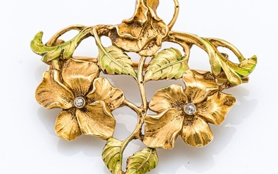 Borche-pendentif en or jaune 18 carats (750...