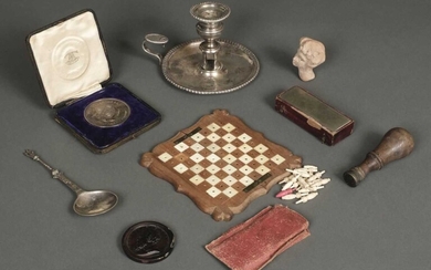 Boulton (Matthew, 1728-1809). A silver-plated chamberstick and other items
