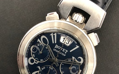 Bovet - Sportster 40mm Blue grey arabic numerals with box. - Men - 1990-1999