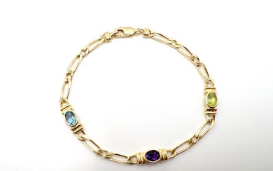 Bracelet - 18 kt. Rose gold - 1.20 tw. Mixed gemstones