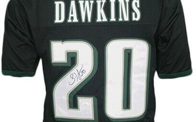 Brian Dawkins signed Philadelphia Black Custom Stitched Pro Style Jersey XL-JSA
