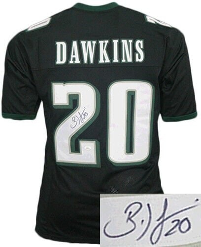 Brian Dawkins signed Philadelphia Black Custom Stitched Pro Style Jersey XL-JSA