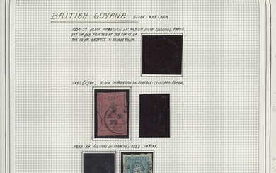 British Guiana 1850-1962 mainly used collection on pages including 1850-51 8c. green Cotton Ree...