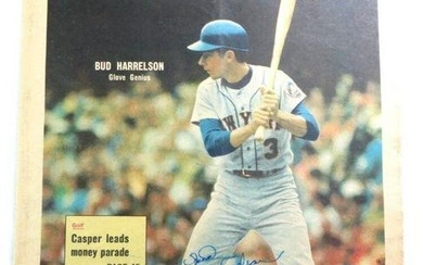 Bud Harrelson Signed Autographed Newspaper Sporting News 1970 Mets JSA