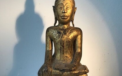 Buddha - Gilt lacquered wood - Laos - 19th century