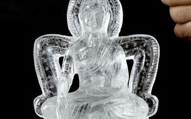 Buddha Quartz Statue - 155×115×57 mm - 926 g