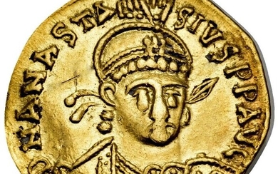 Byzantine Empire. Anastasius I (AD 491-518). Gold Solidus,Constantinople, 3rd officina (Γ), AD 492-507