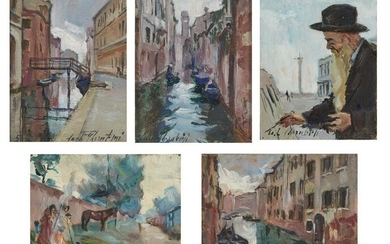 CARLO CHERUBINI Group of five paintings depicting