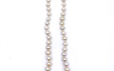COLLIER de perles de culture blanches, en... - Lot 41 - Boisgirard - Antonini