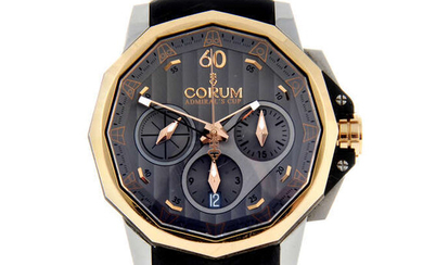 CORUM - a gentleman's bi-metal Admirals Cup chronograph wrist watch.