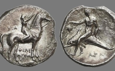 Calabria, Tarentum. Didrachm ca. 302-280 BC