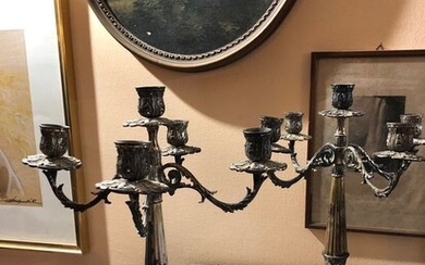 Candelabra (2) - Silver - Italy - Late 20th century