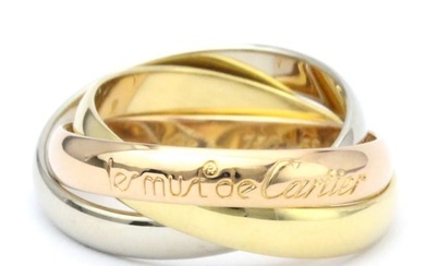 Cartier Trinity Pink Gold (18K) White Gold (18K) Yellow Gold (18K) Fashion No Stone Band Ring
