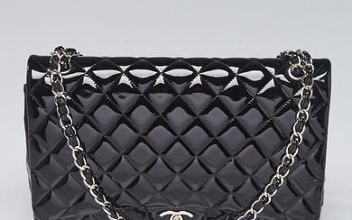 Chanel Black Quilted Patent Leather