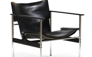 Charles Pollock (American, 1902-1988), Leather Sling Armchair