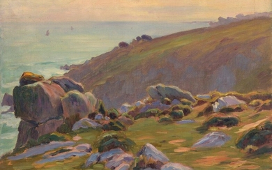 Charles WISLIN (1852-1932) La côte de Kerouglas,...