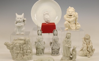 China, a collection of Dehua and white-glazed porcelain, mainly 20th century