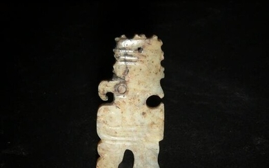 Chinese Jade Avian Figure Plaque, Shang Dynasty