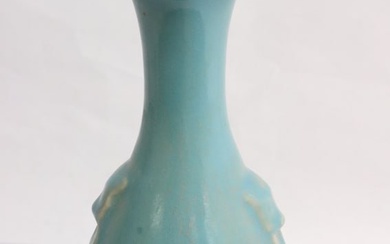 Chinese blue glazed porcelain vase