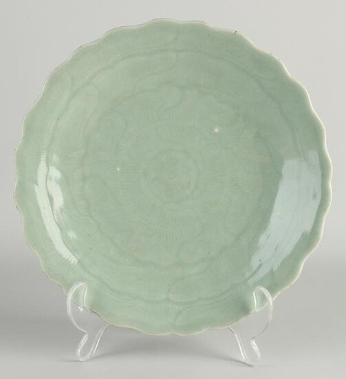 Chinese celadon plate Ã˜ 23.5 cm.