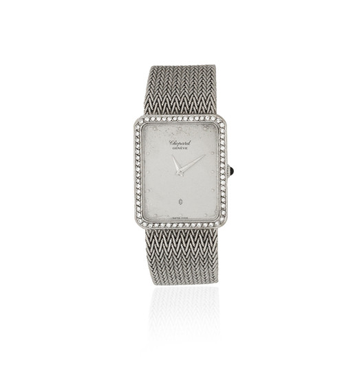 Chopard. An 18K white gold and diamond set quartz bracelet watch