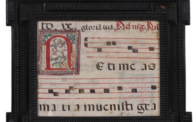 Choralblatt aus einem Antiphonar. Wohl