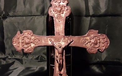 Christ, Cross, Crucifix - Baroque - Bronze, Copper, Wood - Late 17th century