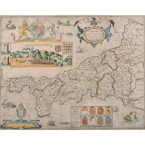Christopher Saxton (act.c.1540-1610) British. "Cornwall", Ma...