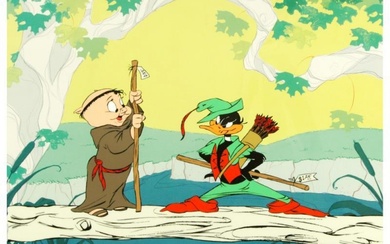 Chuck Jones Signed "Buck and a Quarter Staff" Sold Out LE 13x16 Animation Cel (PA)